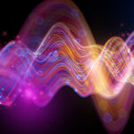 3d render, abstract background with glowing neon lines. Data transfer concept. Scientific digital wallpaper of neurolink